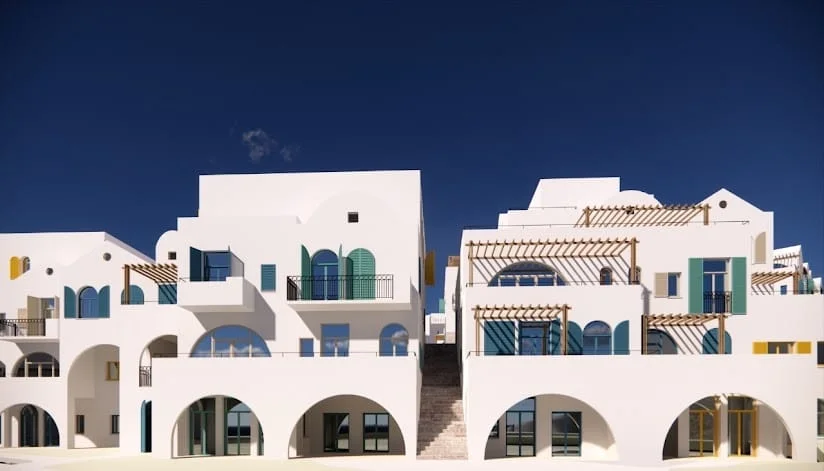 Dhermi - Palase, shitet apartament 1+1 Kati 1, 190.000 € (Santorini Residence)