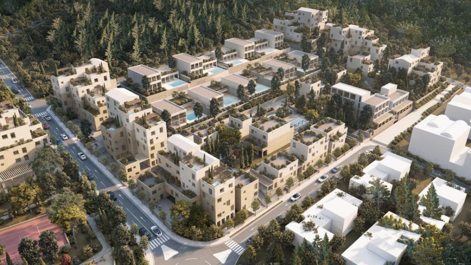 🏖️ Nderrohet ose Shitet apartament modern 1+1 me oborr në kompleksin “Santorini 2”, Dhërmi 🌅