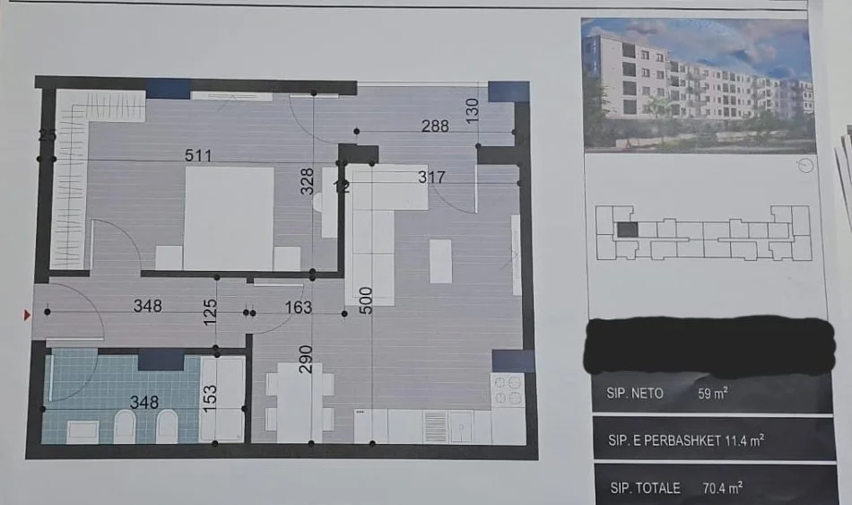 Tirane, shitet apartament 2+1 Kati 3, 87 m² (Kamez)