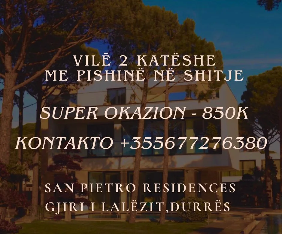 Durres, shes Vile 2 Katshe Kati 0, 158 m² (San Pietro Residences, Gjiri i Lalzit)