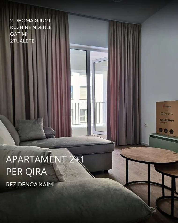 Tirane, jepet me qera apartament 2+1+Ballkon , 500 € 