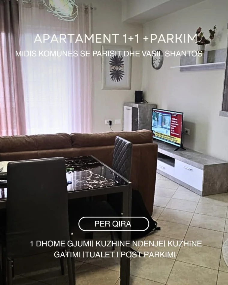 Tirane, jepet me qera apartament 1+1+Aneks+Ballkon Kati 6, 65 m² 400 € 