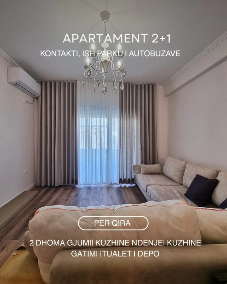 Tirane, jepet me qera apartament 2+1+Ballkon Kati 1, 105 m² 600 €