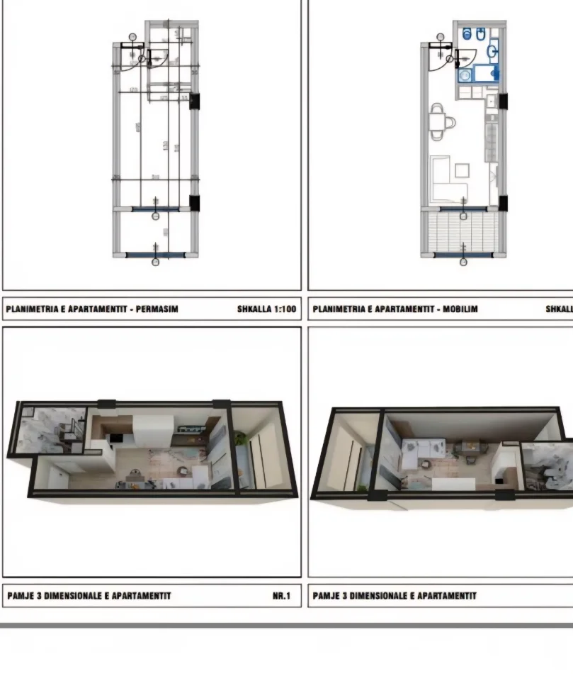 Qerret, shitet garsoniere njëdhomëshe , Kati 3, sip 38 m² =51.300 € (QERRET KAVAJË)