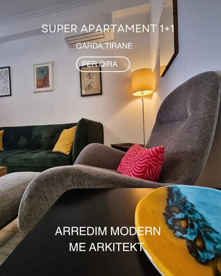 Tirane, jepet me qera apartament 1+1+Aneks+Ballkon Kati 5, 70 m² 950 € 