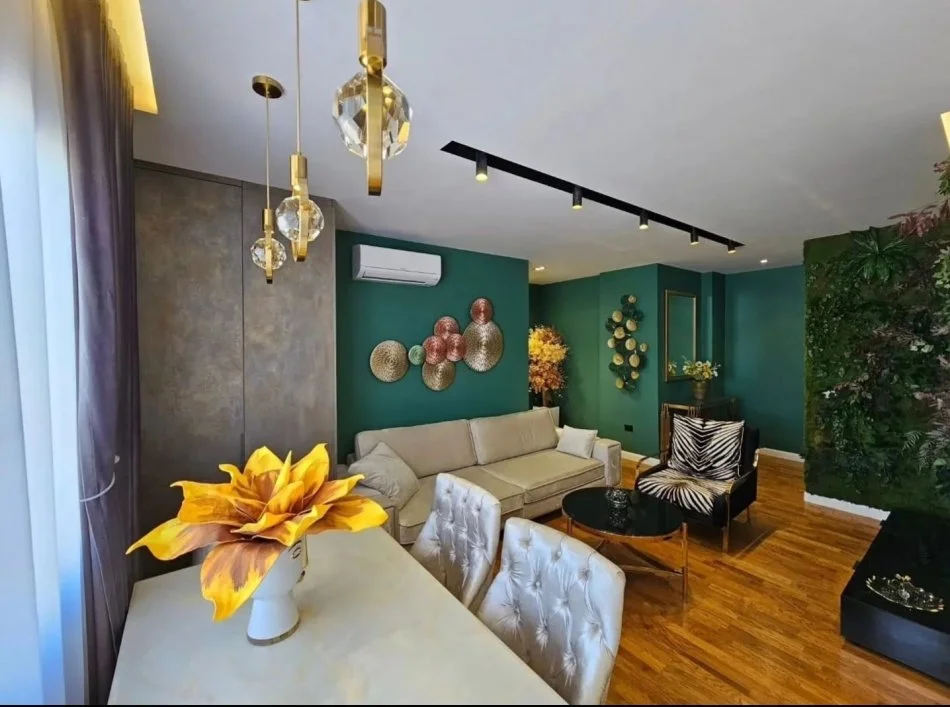 Tirane, jepet me qera apartament 1+1+Ballkon Kati 5, 60 m² 800 € (Bllok)