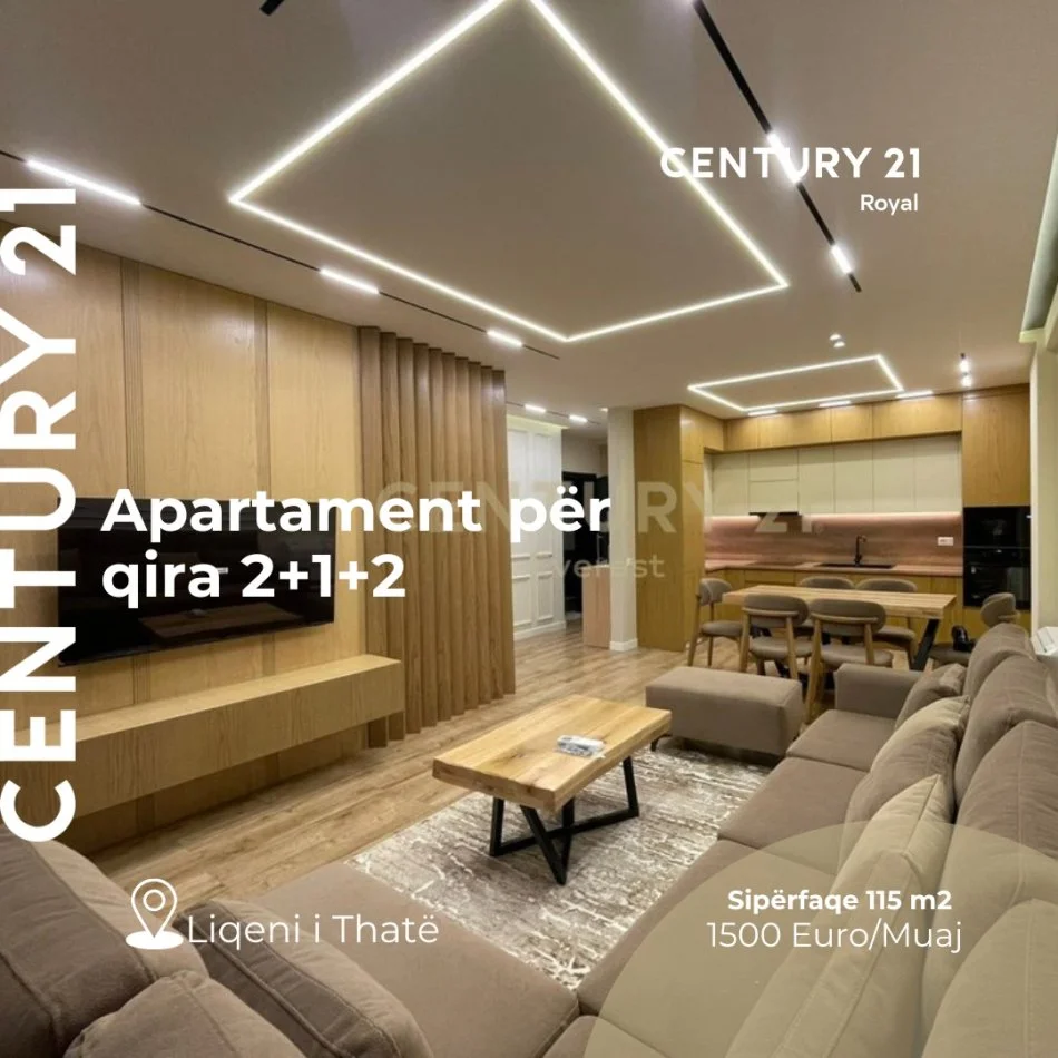 Tirane, jepet me qera apartament , 115 m² 1.500 € (Liqeni Thate)