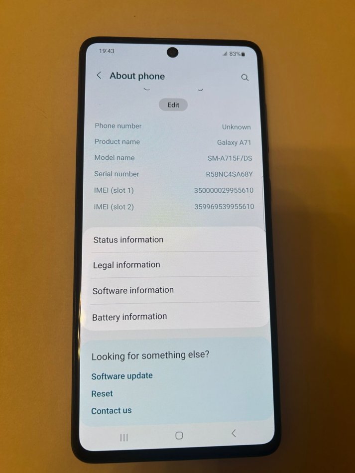 Tirane, shes Celular-Smartphone Samsung, A71, 128 GB, 6 GB ram
