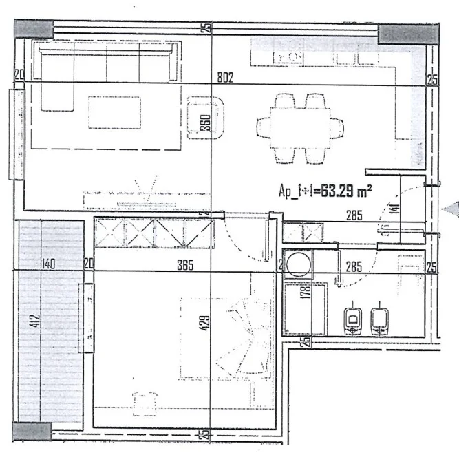Tirane, shes apartament 1+1 , 73 m² 76.503 € (Paskuqan)
