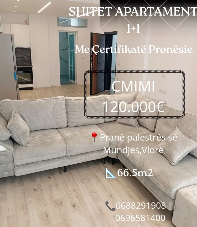 Vlore, shitet apartament 1+1+Ballkon Kati 9, 67 m² 