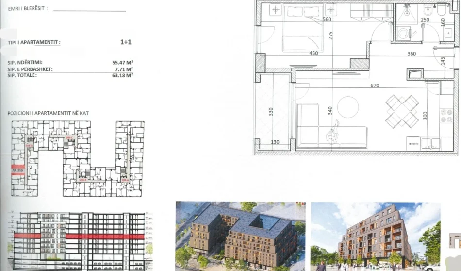 TIRANË-KAMEZ: SHITEN APARTAMENTE 1+1+Ballkon KATE TË NDRYSHME, SIPERFAQE NGA 61 M2 -75 M2(KAMEZ)