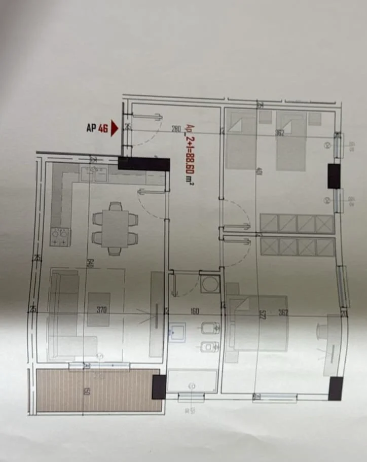 Tirane, shitet apartament 2+1 Kati 5, 101 m² 101.300 € (Paskuqan)