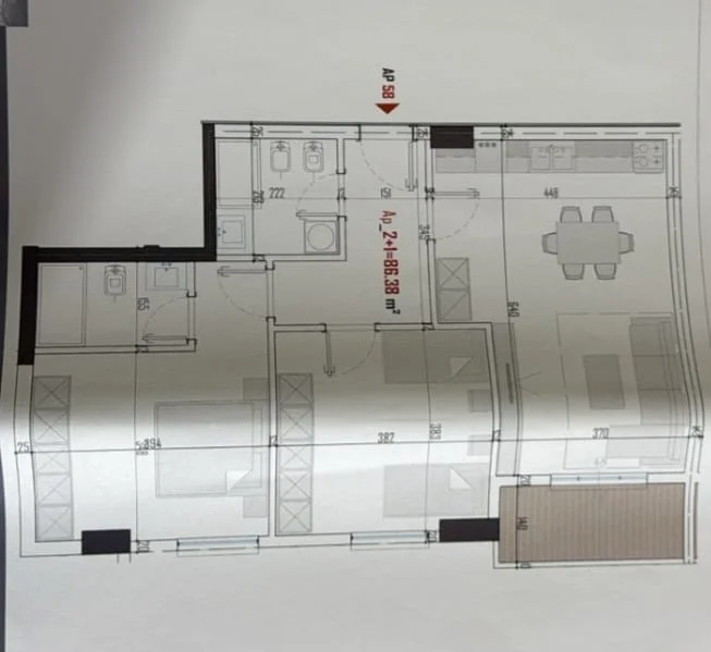 Shqiperi, shitet apartament 2+1 Kati 7, 98.800 m² 98.799 € (Paskuqan)