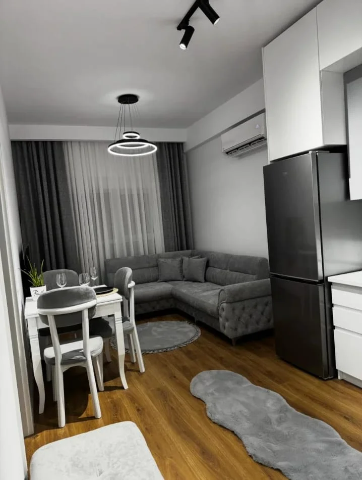 Tirane, jepet me qera apartament 1+1 Kati 6, 65 m² 450 € (Kompleksi Kadiu, Ali Demi, Tiranë)