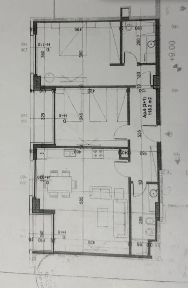 Tirane, shitet apartament 2+1+Ballkon Kati 3, 116 m² 180.000 € (Bulevardi I ri)