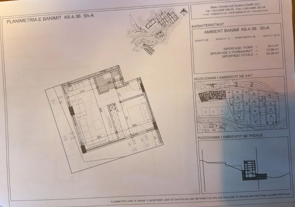 Tirane, shitet apartament 1+1+Ballkon , 65 m² 110.000 € 