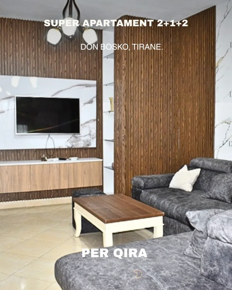 Tirane, jepet me qera apartament 2+1+Ballkon Kati 4, 105 m² 650 € 