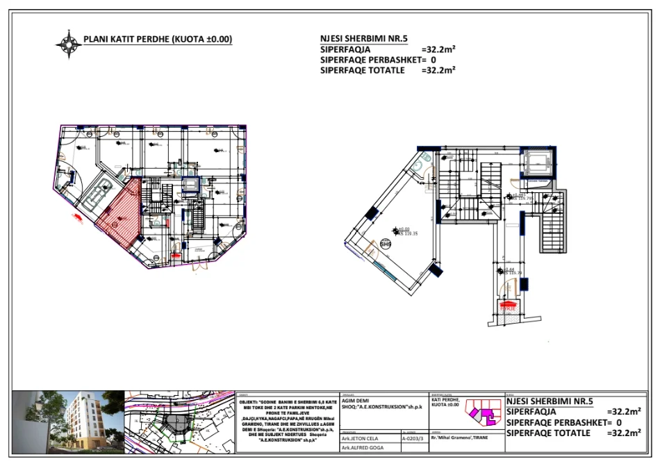 Tirane, Liste me oferta dyqan Kati 0, 32 m² 