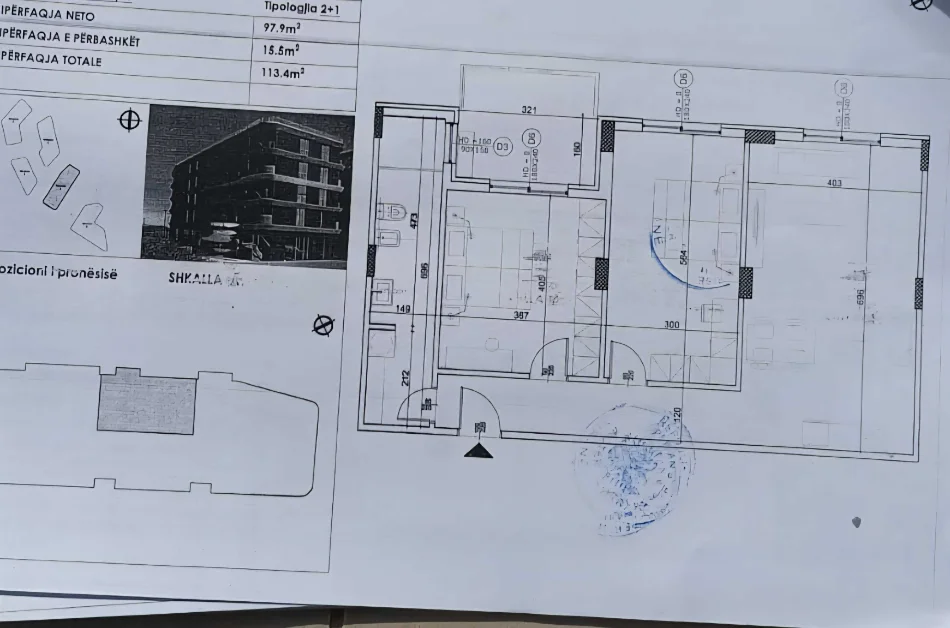 Shes apartament 2+1+Ballkon Kati 2, 113 m² 270.000 € (Hamdi Garunja)