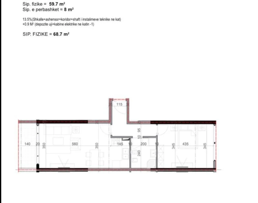 Shengjin, shitet apartament 1+1+Aneks Kati 9, 68 m² 92.744 € (Shengjin)