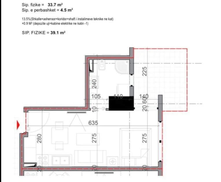 Shengjin, shitet apartament Studio Kati 9, 39 m² 48.875 € (Shengjin)