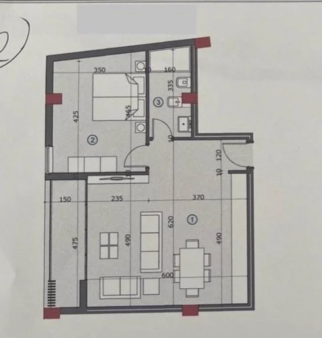 Tirane, shitet apartament 1+1+Ballkon , 79 m² 120.300 € (Ali Demi)