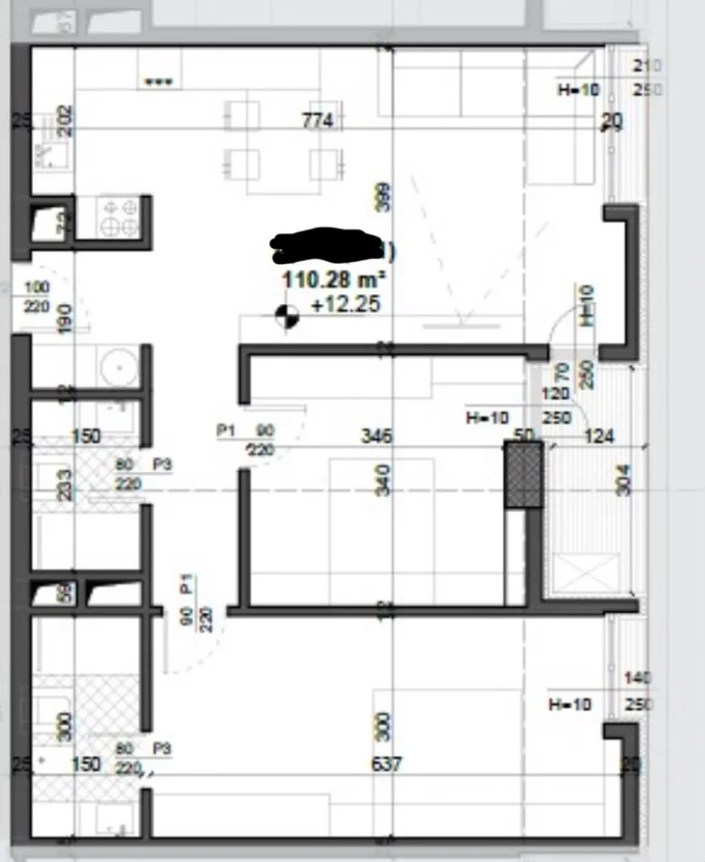 Tirane, shitet apartament 2+1+Ballkon Kati 3, 110 m² 165.420 € (Fusha e Aviacionit)