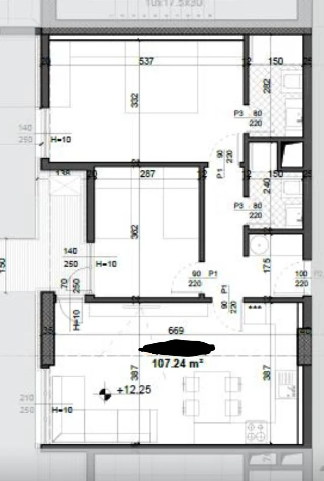 Tirane, shitet apartament 2+1+Ballkon Kati 3, 110 m² 166.172 € (Fusha e Aviacionit)
