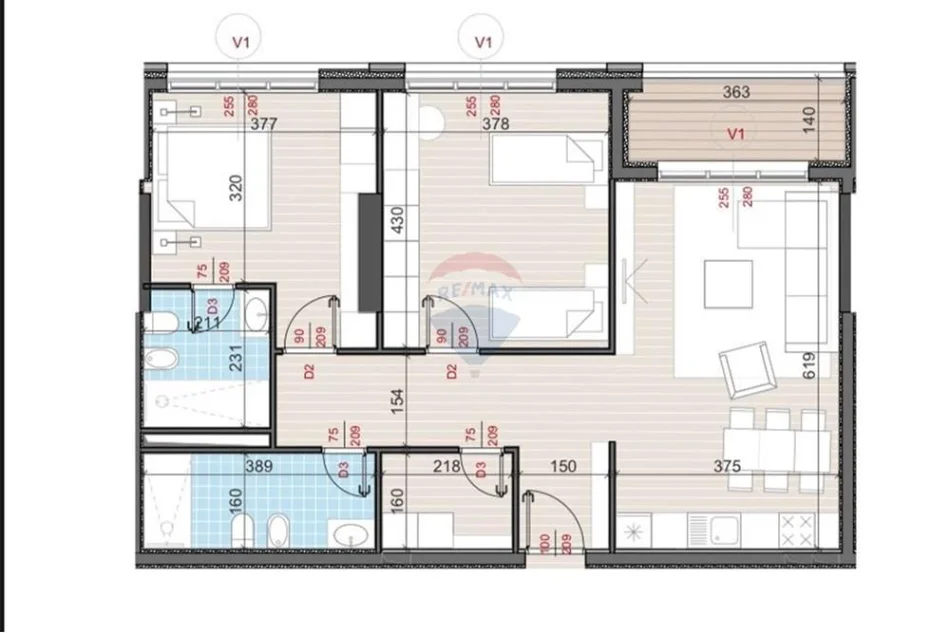 Tirane, shitet 2+1 , 101 m² 195.000 € (Ali Demi)