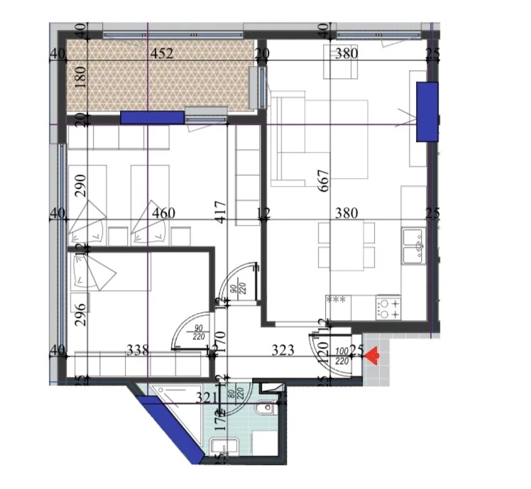 Tirane, shitet apartament 2+1+Ballkon , 97 m² 174.000 € (Colonnade Residence, Rruga Dritan Hoxha)