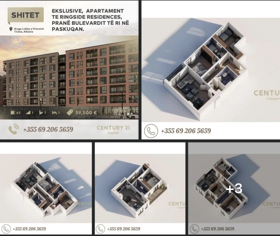 Tirane, shitet apartament 2+1+Aneks+Ballkon Kati 2, 102 m² 97.000 € (Rruga Lidhja e Prizrenit Tirane)