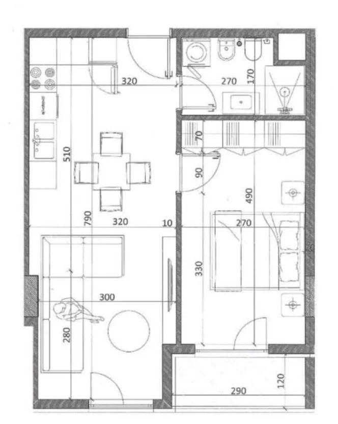 Tirane, shitet apartament 1+1+Ballkon , 59 m² 44.000 € (Kamez, Venatino 4)