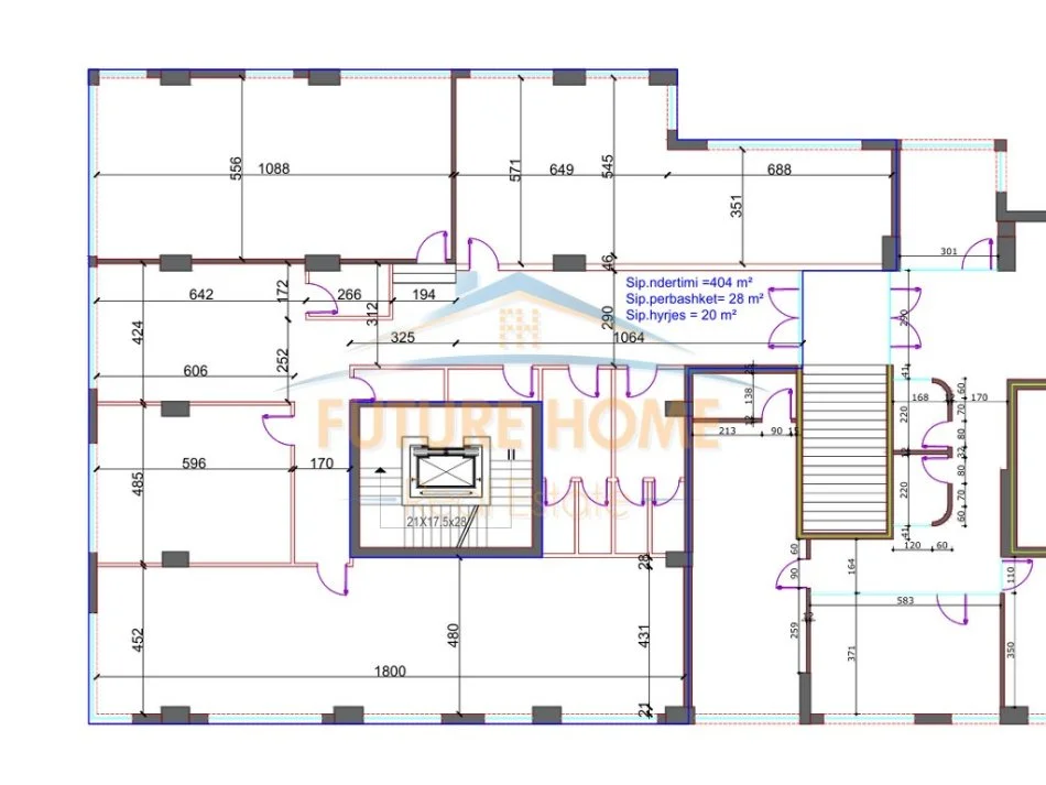 Tirane, jepet me qera ambjent biznesi Kati 2, 404 m² 5.000 €