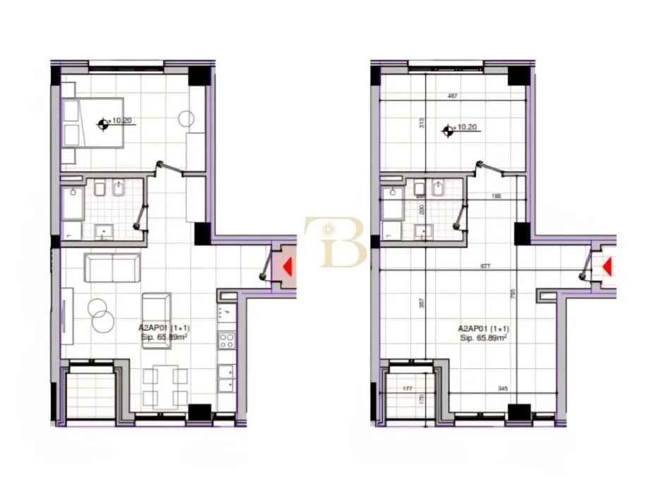 Tirane, shitet apartament 1+1 Kati 2, 78 m² 176.001 € 