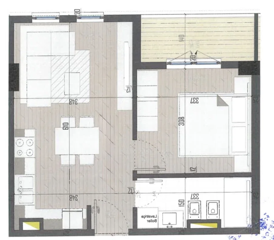 Tirane, shitet apartament 1+1+Ballkon me Post 🅿️ Kati 1, 55 m² 80.520 € (Univers City, QTU)
