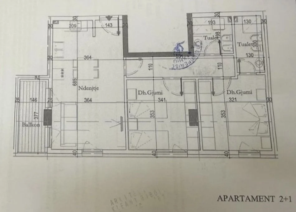Tirane, shitet apartament 2+1+2+Ballkon Kati 3, 95 m² 123.370 € (Ish Dogana, Tirana Entry 2)