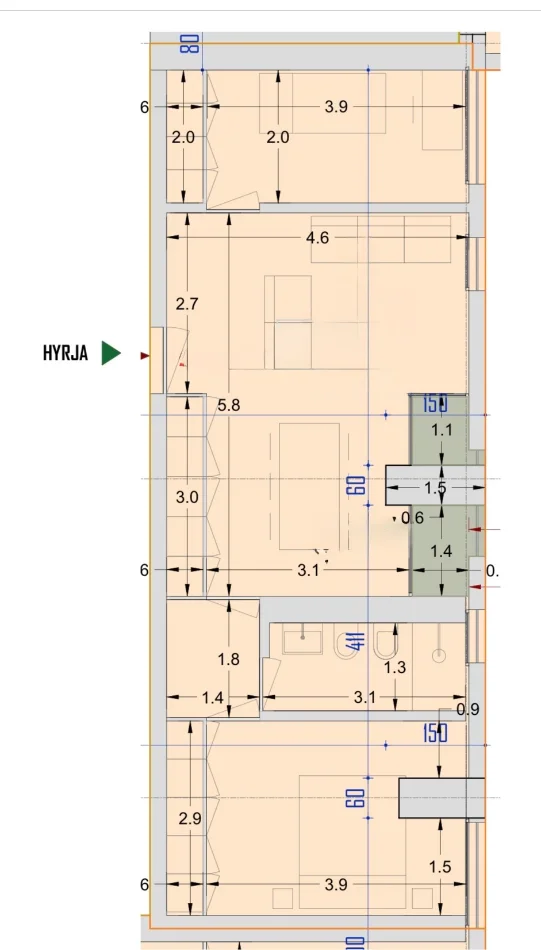 Tirane, shitet apartament 2+1 , 87 m² 152.722 € (Zogu i Zi, Harmoni Residence)