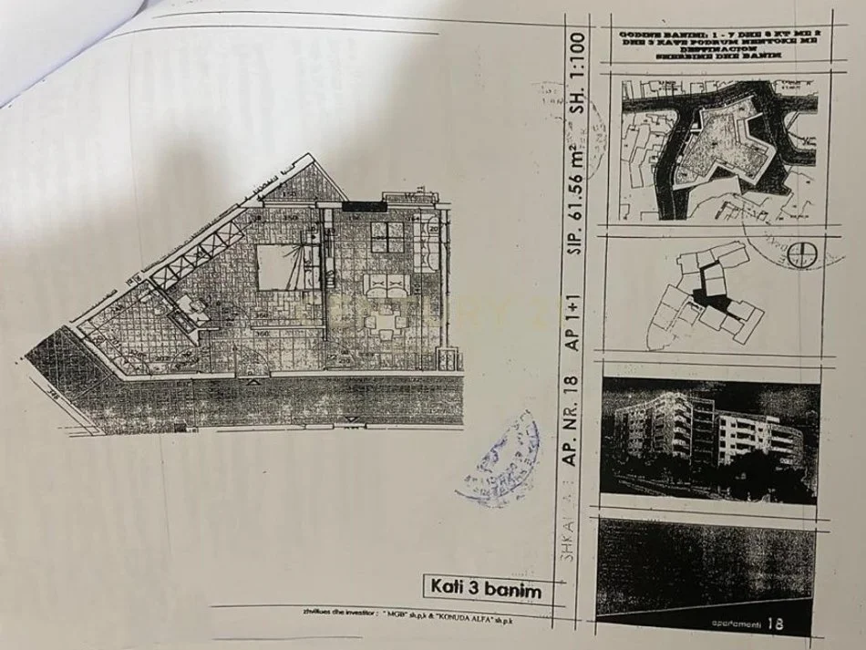 Tirane, jepet me qera apartament 1+1 Kati 3, 61 m² 116.000 € 