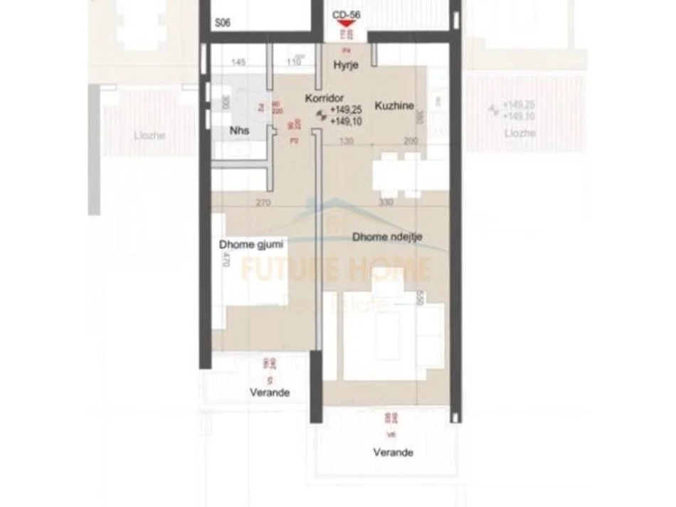 Dhermi - Palase, shitet apartament 1+1 Kati 1, 85 m² 305.000 € (+ pishine ) Green Coast II)