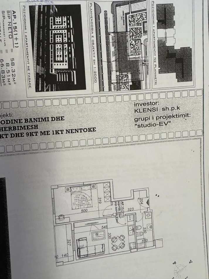 Shqiperi, shes apartament 1+1+Ballkon Kati 4, 67 m² 90.000 € (Astir pran rrethit te astirit)