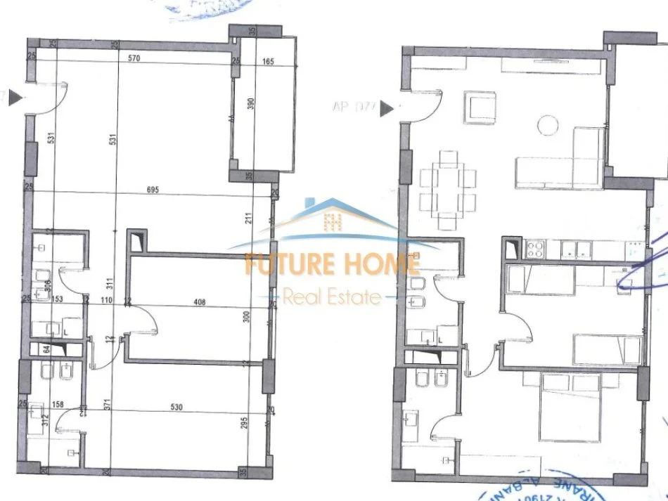 Tirane, shitet apartament 2+1+Ballkon Kati 7, 112 m² 156.000 € (5 Maj)