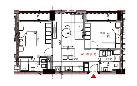 Tirane, shitet apartament 2+1 Kati 1, 234.960 € (Rruga Bardhyl)