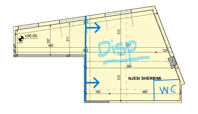 Tirane, jepet me qera ambjent biznesi Kati 0, 40 m² 430 € (Rruga E Barrikadave)