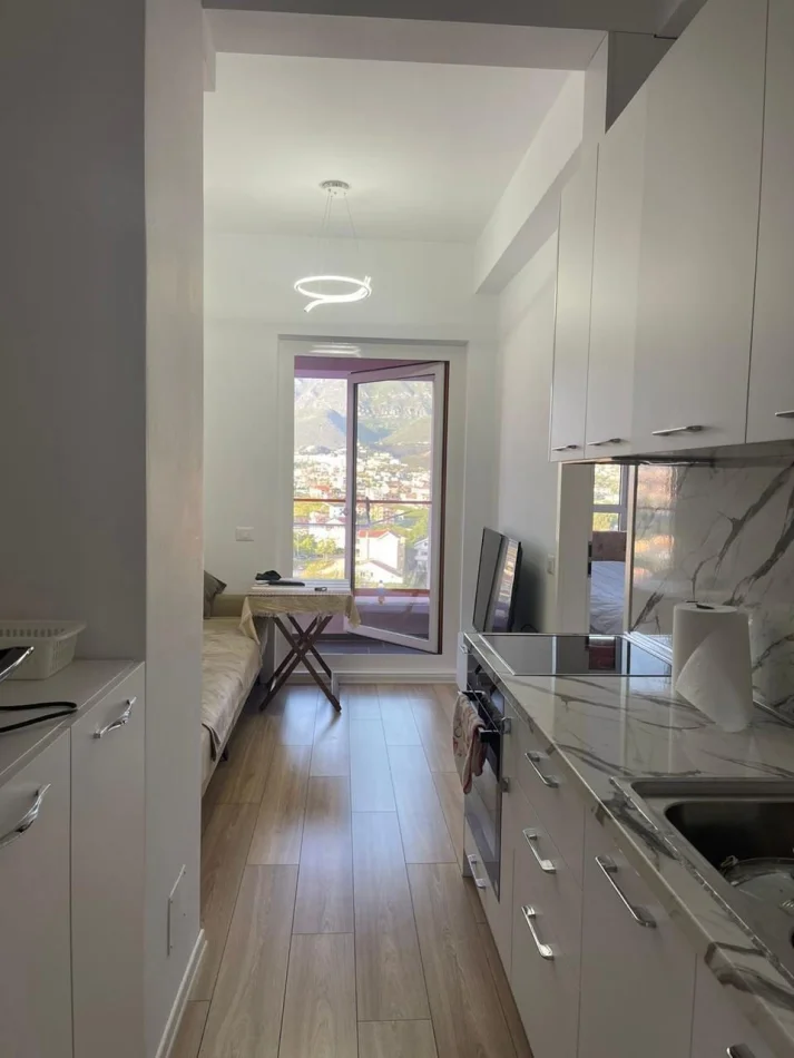 Tirane, jepet me qera apartament 1+1 Kati 9, 55 m² 420 € (Rruga Pasho Hysa)