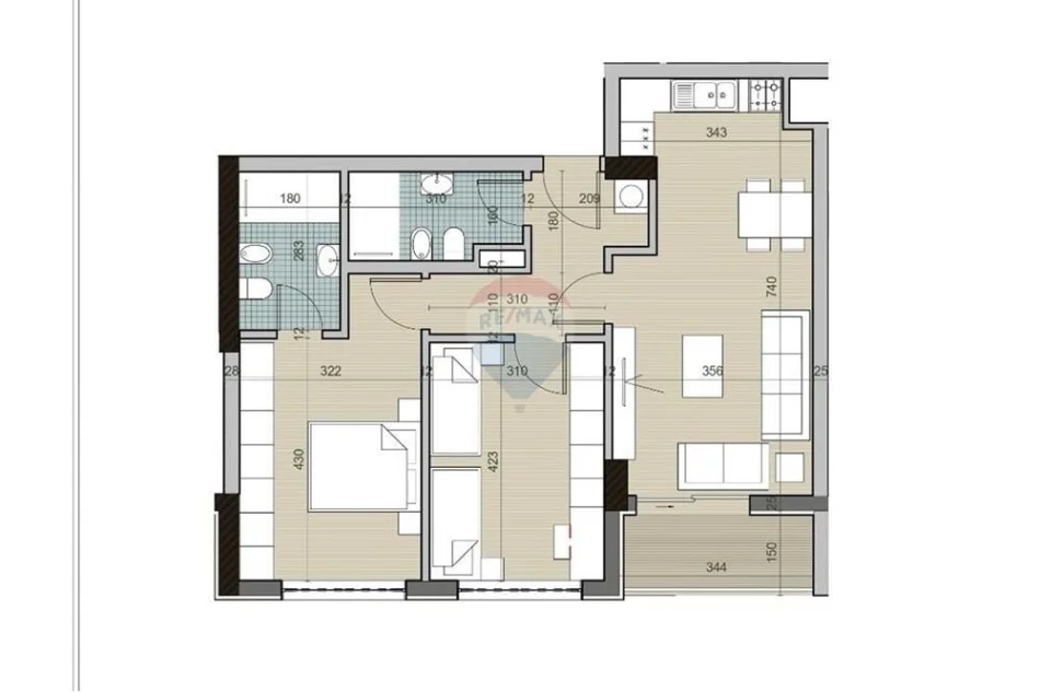 Tirane, shitet 2+1 , 104 m² 120.000 € (Univers City)