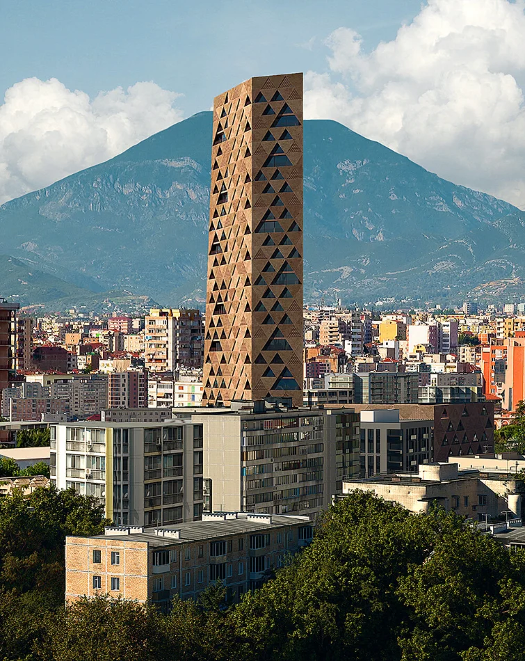 Tirane, shitet apartament 2+1+Ballkon Kati 16, 151 m² 301.400 € (Tirana Tower, Xhanfize Keko)