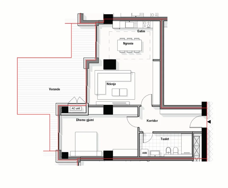 Tirane, shitet apartament 1+1+Ballkon Kati 7, 122 m² 255.570 € (Tirana Bulevard)