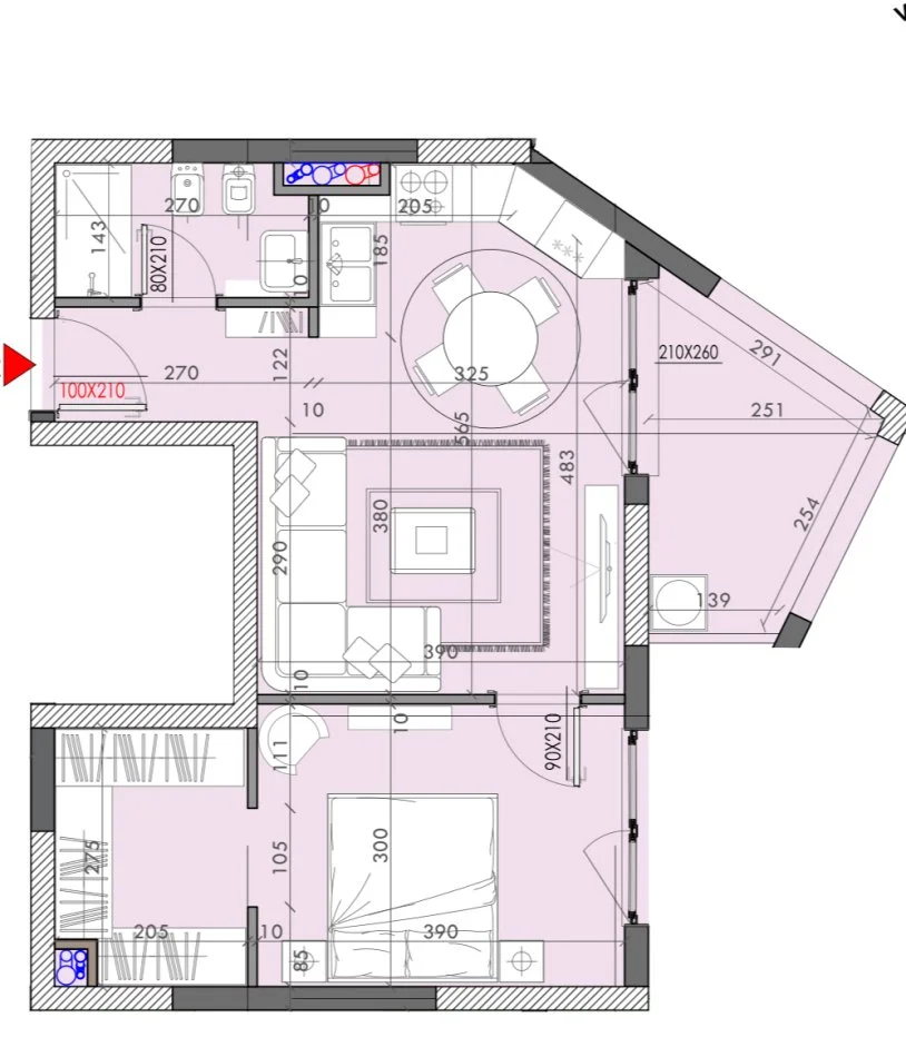 Tirane, shes apartament 1+1+Aneks+Ballkon Kati 7, 69 m² 126.000 € 