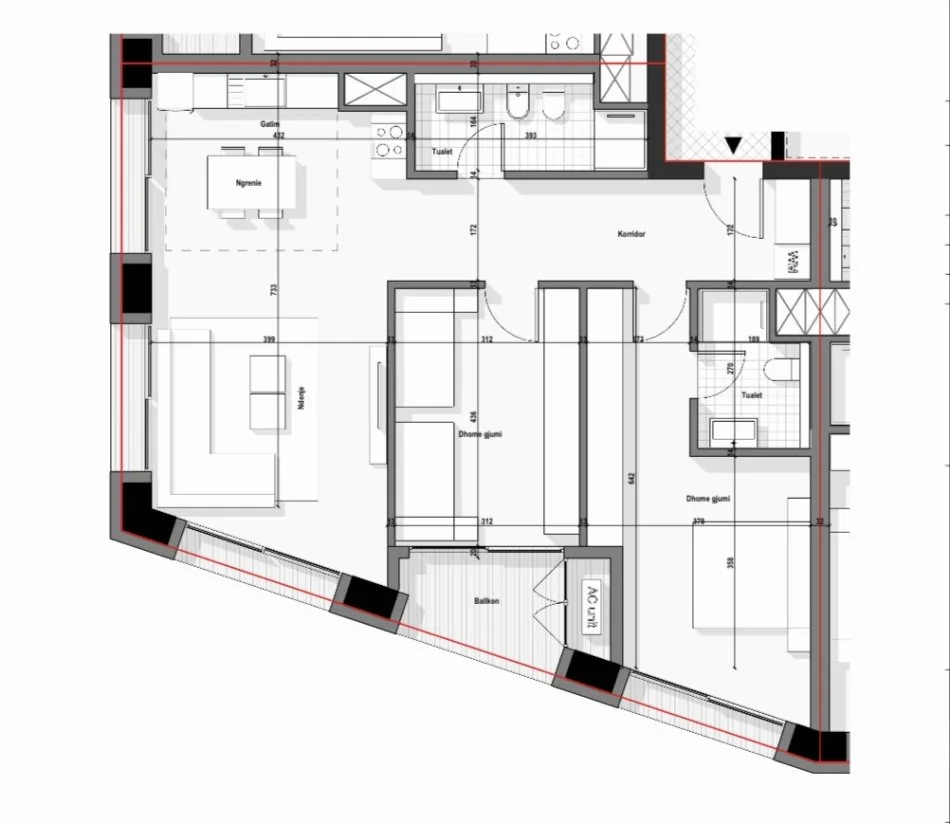 Tirane, shitet apartament 2+1+Ballkon , 141 m² 395.000 € (Tirana Boulevard, Bulevardi i Ri)