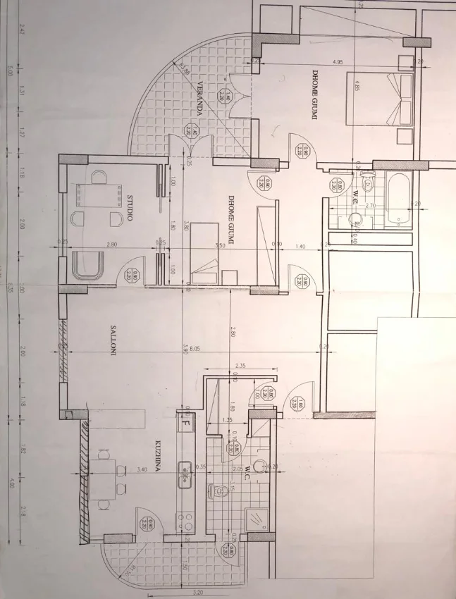 Tirane, shes apartament+verande | Penthouse 3+1+Aneks+Ballkon Kati 6, 168 m² 378.000 € 
